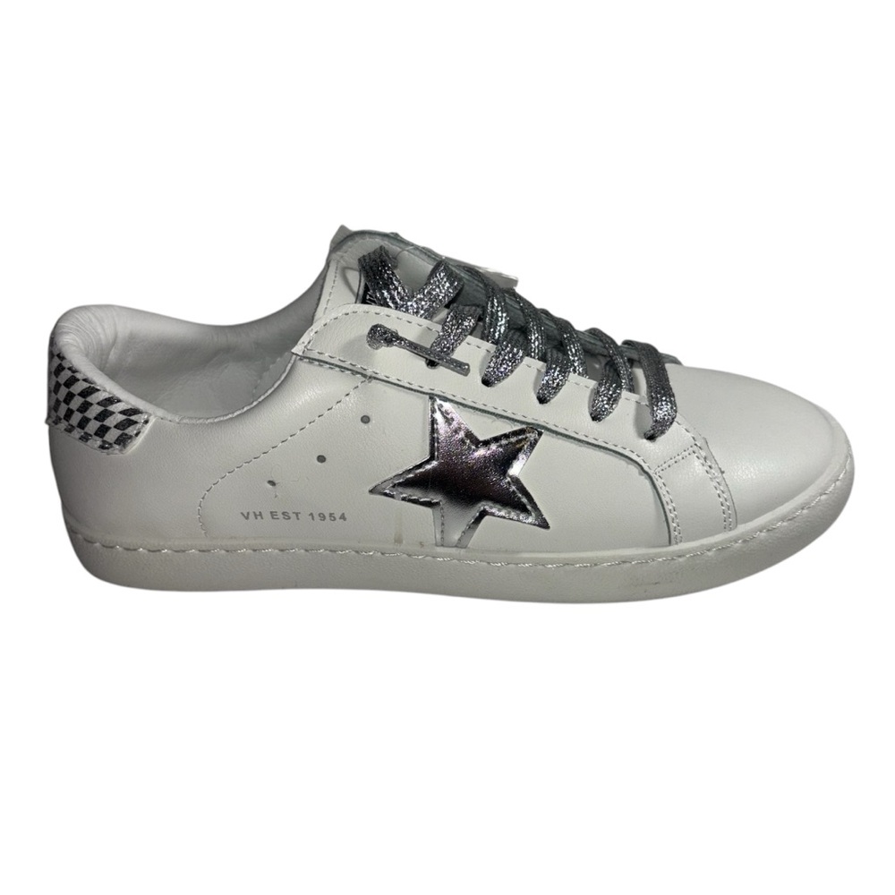 Vintage Havana Sneakers White Silver Shimmer Star Slip On Carla Women’s Size 8.5